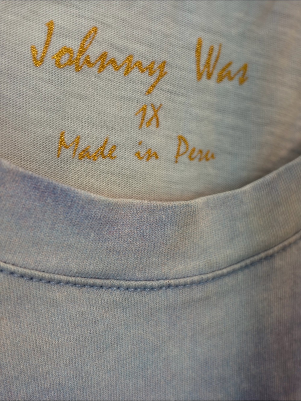 Johnny Was Light Purple Washed Crewneck Tee - Picture 6 of 6